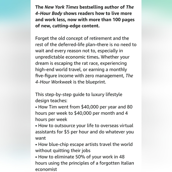 The 4 hour workweek - Picture 2 of 2